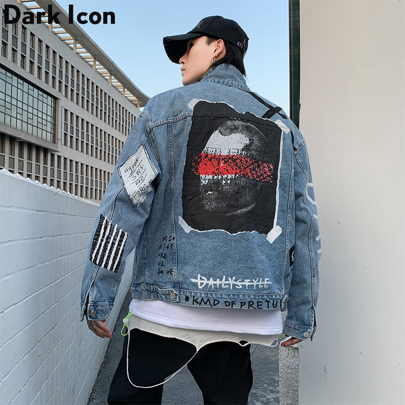 23SS Designer Jacket Mens Senior Street Fashion Denim Jacket Black Blue  Casual Hip Hop Mens Size XS XL From Oafcn, $114.73